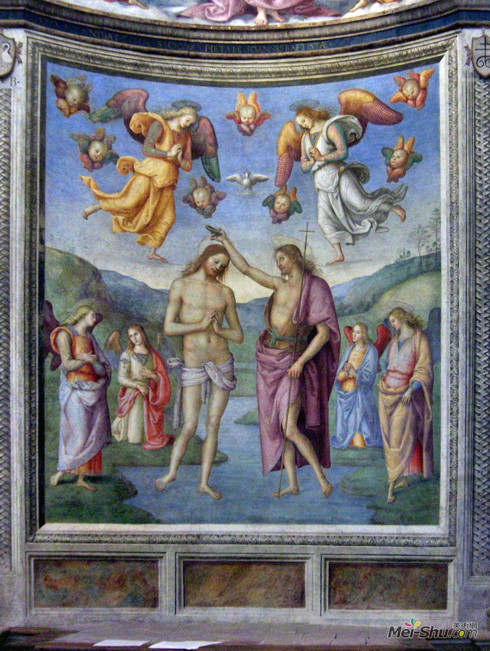 《耶稣受洗》彼得罗·贝鲁吉诺(pietro perugino)高清作品欣赏