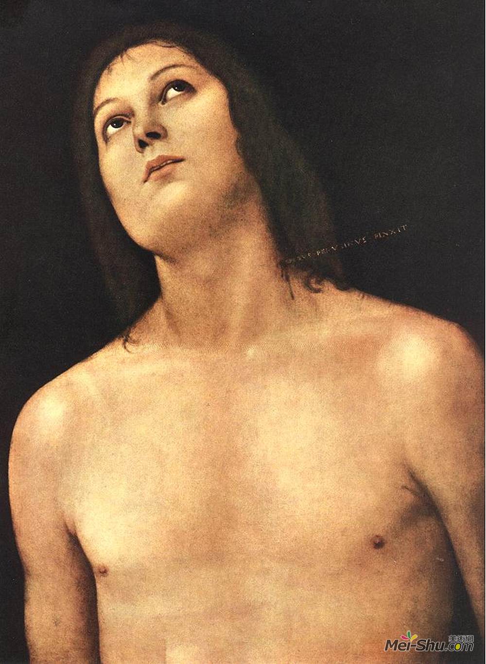 彼得罗·贝鲁吉诺(Pietro Perugino)高清作品《圣塞巴斯蒂安的半身像》