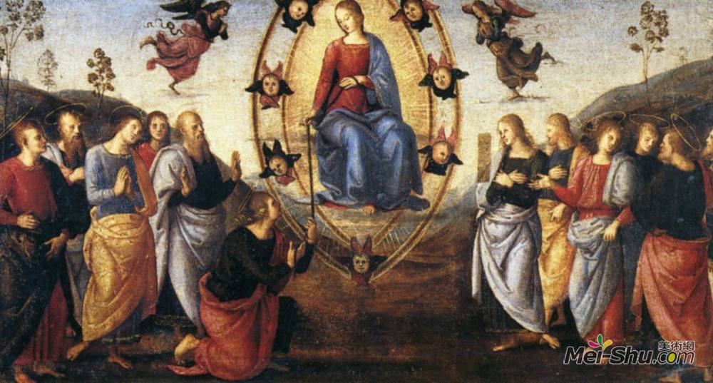 彼得罗·贝鲁吉诺(Pietro Perugino)高清作品《Pala di Fano (Assumption)》