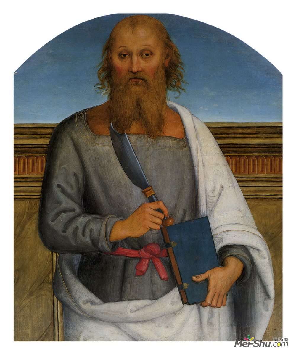 彼得罗·贝鲁吉诺(Pietro Perugino)高清作品《Pala di Sant Agostino (St. Bartolomeo)》