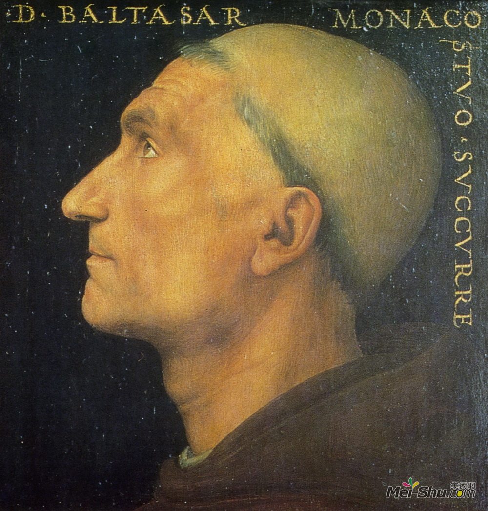 彼得罗·贝鲁吉诺(Pietro Perugino)高清作品《Potrait of Don Baldassarre》