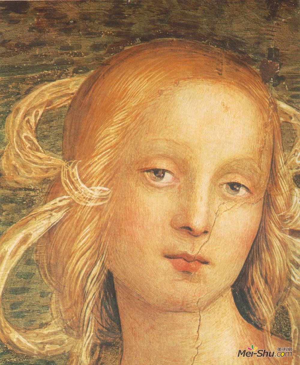 彼得罗·贝鲁吉诺(Pietro Perugino)高清作品《全能者与先知和圣徒（细节1）》