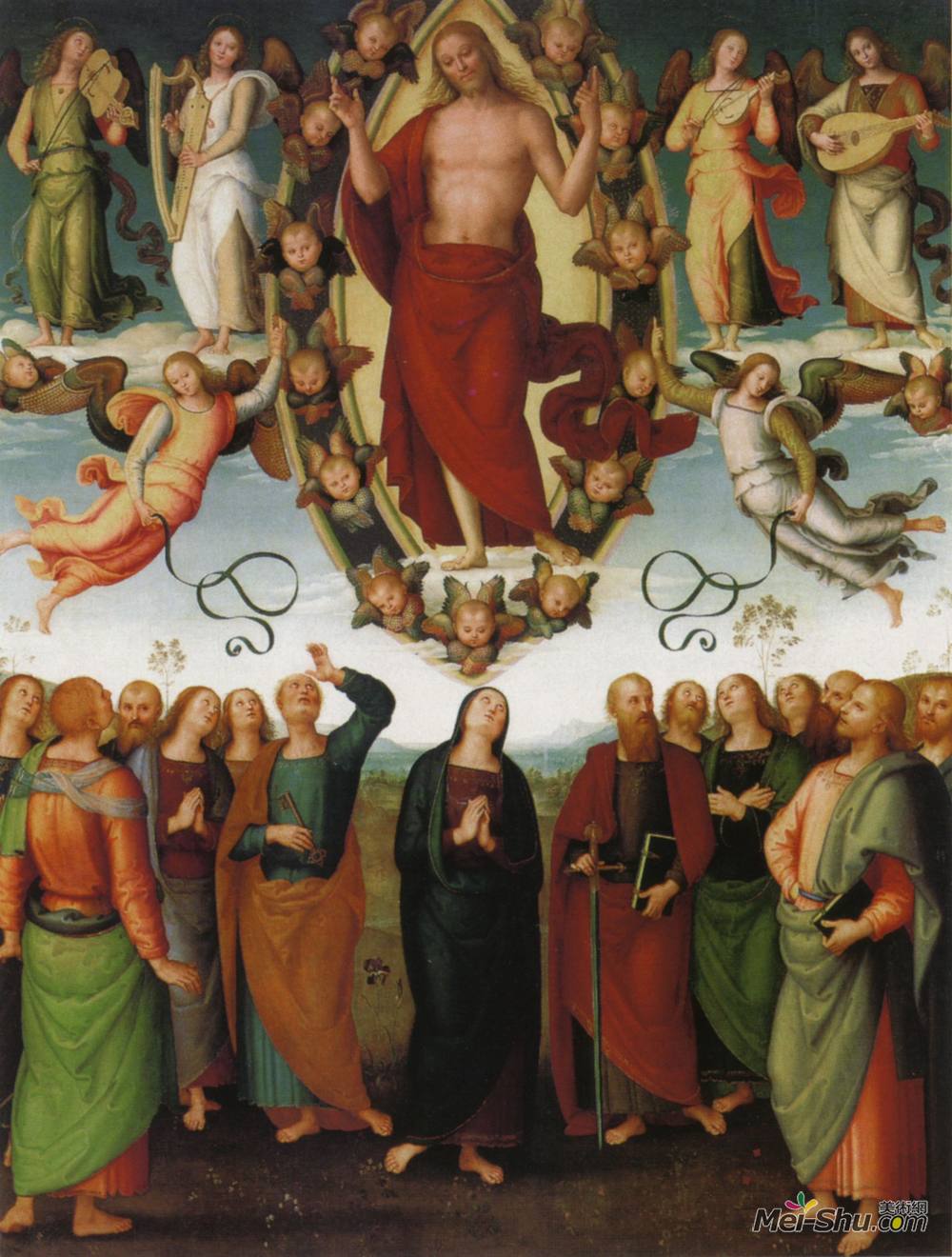 彼得罗·贝鲁吉诺(Pietro Perugino)高清作品《基督的提升》