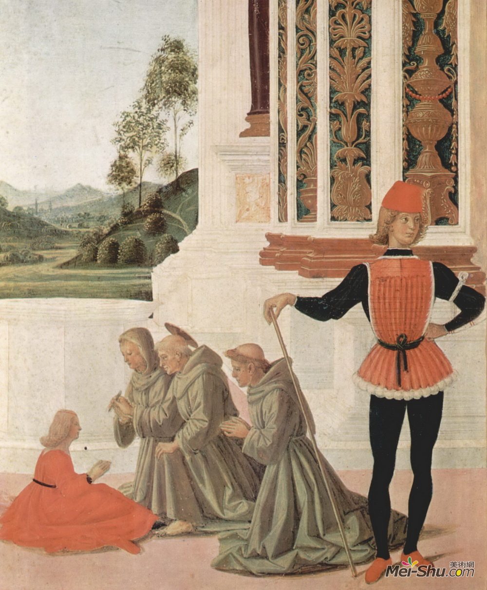 彼得罗·贝鲁吉诺(Pietro Perugino)高清作品《圣贝纳迪诺的奇迹年轻人的康复（德塔）》