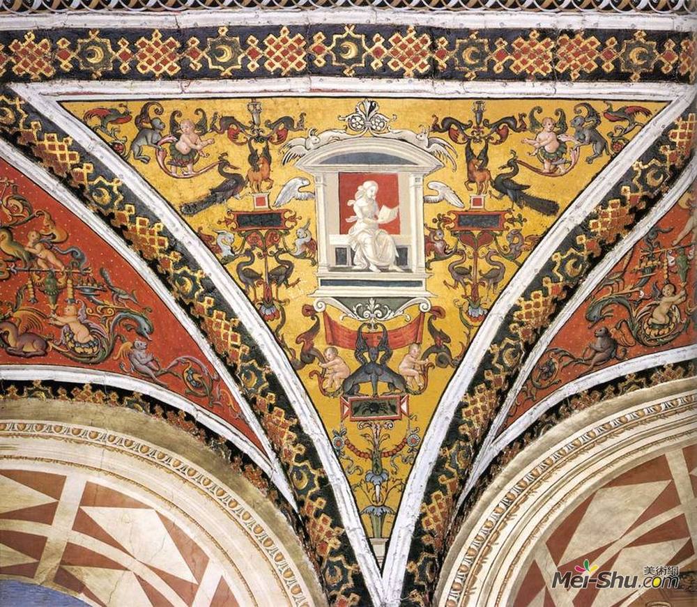 宾杜里乔(Pinturicchio)高清作品《天花板装饰（详图）》