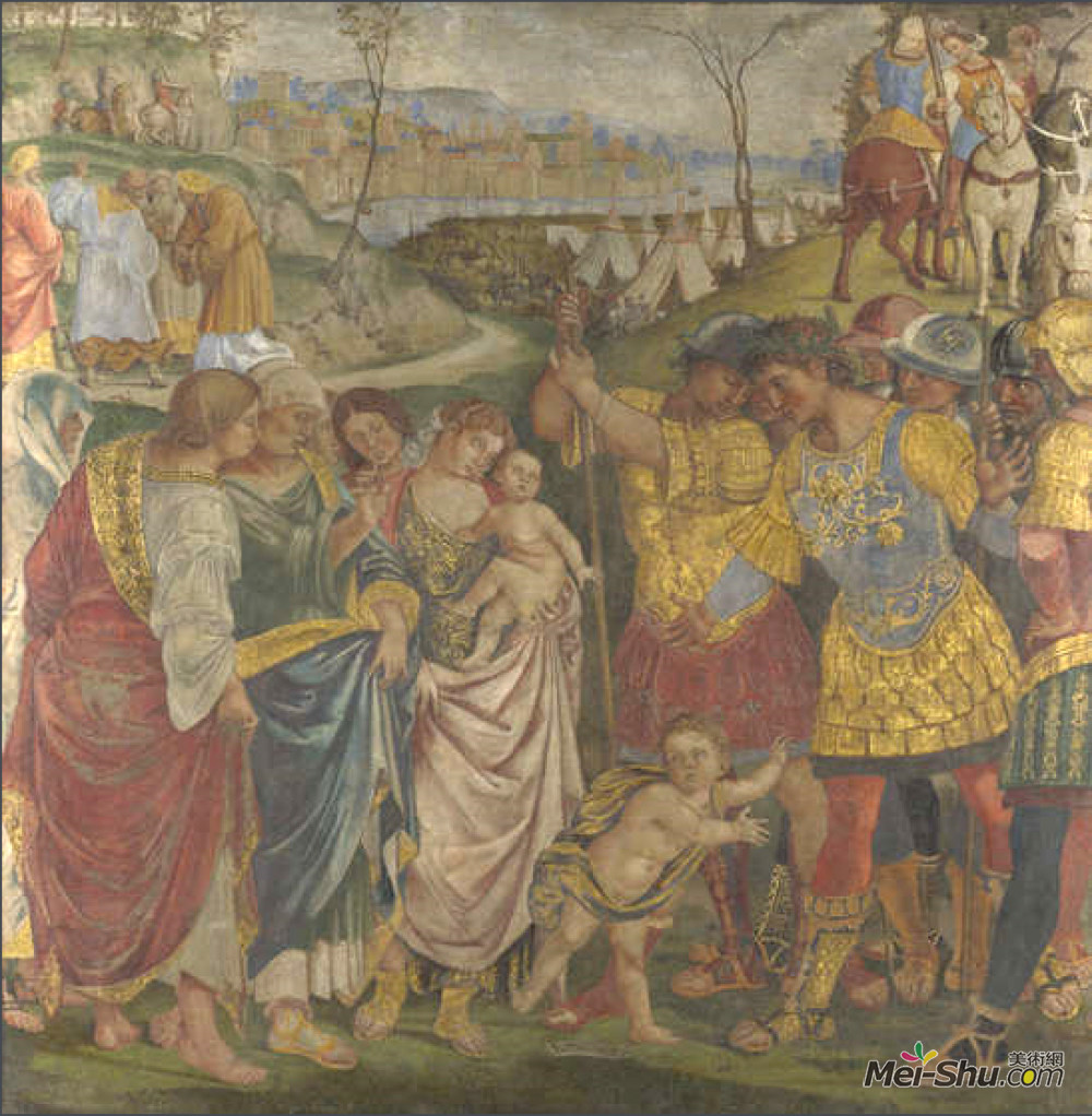 宾杜里乔(Pinturicchio)高清作品《科里奥兰纳斯和解》