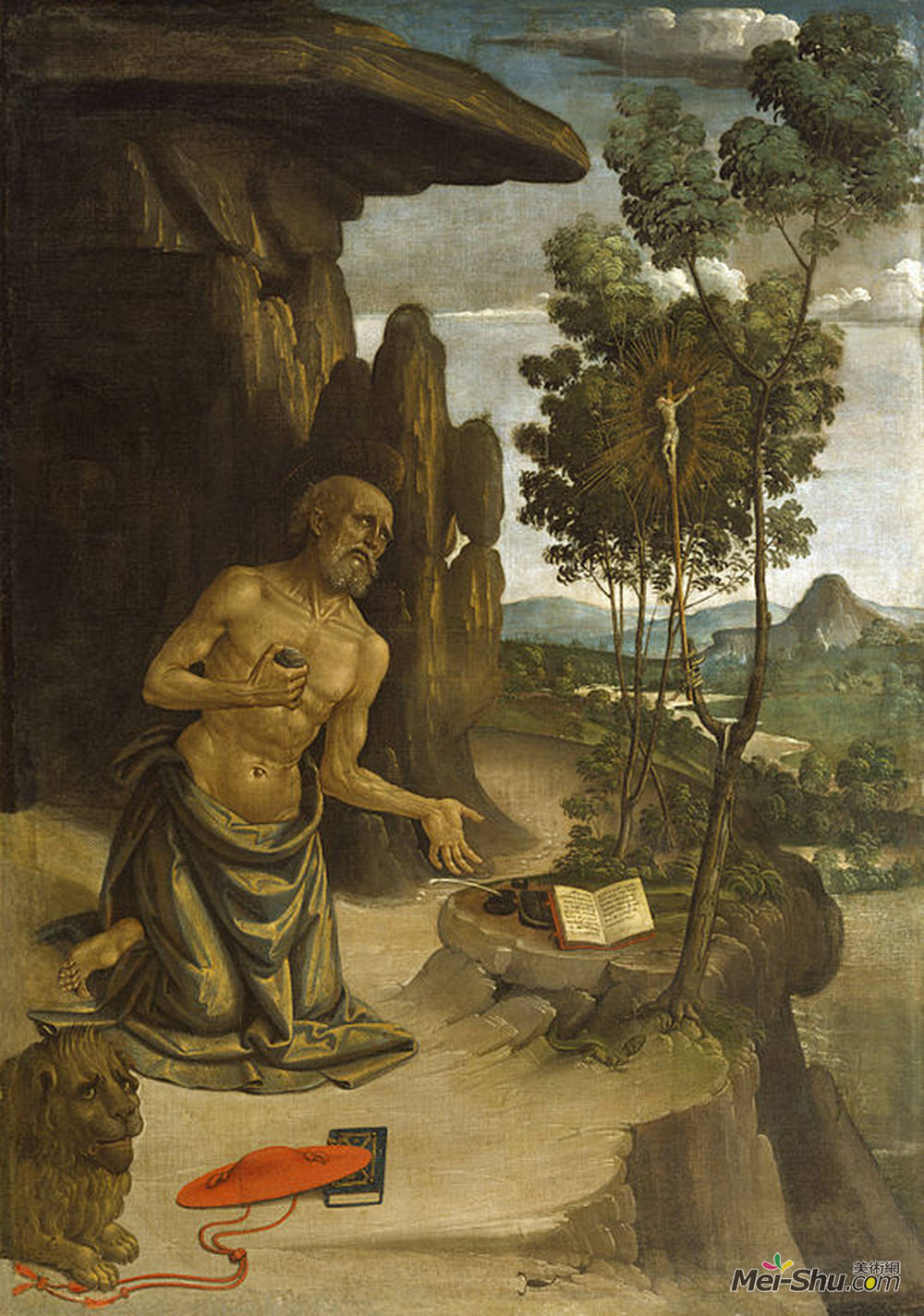 宾杜里乔(Pinturicchio)高清作品《圣杰罗姆在荒野中》
