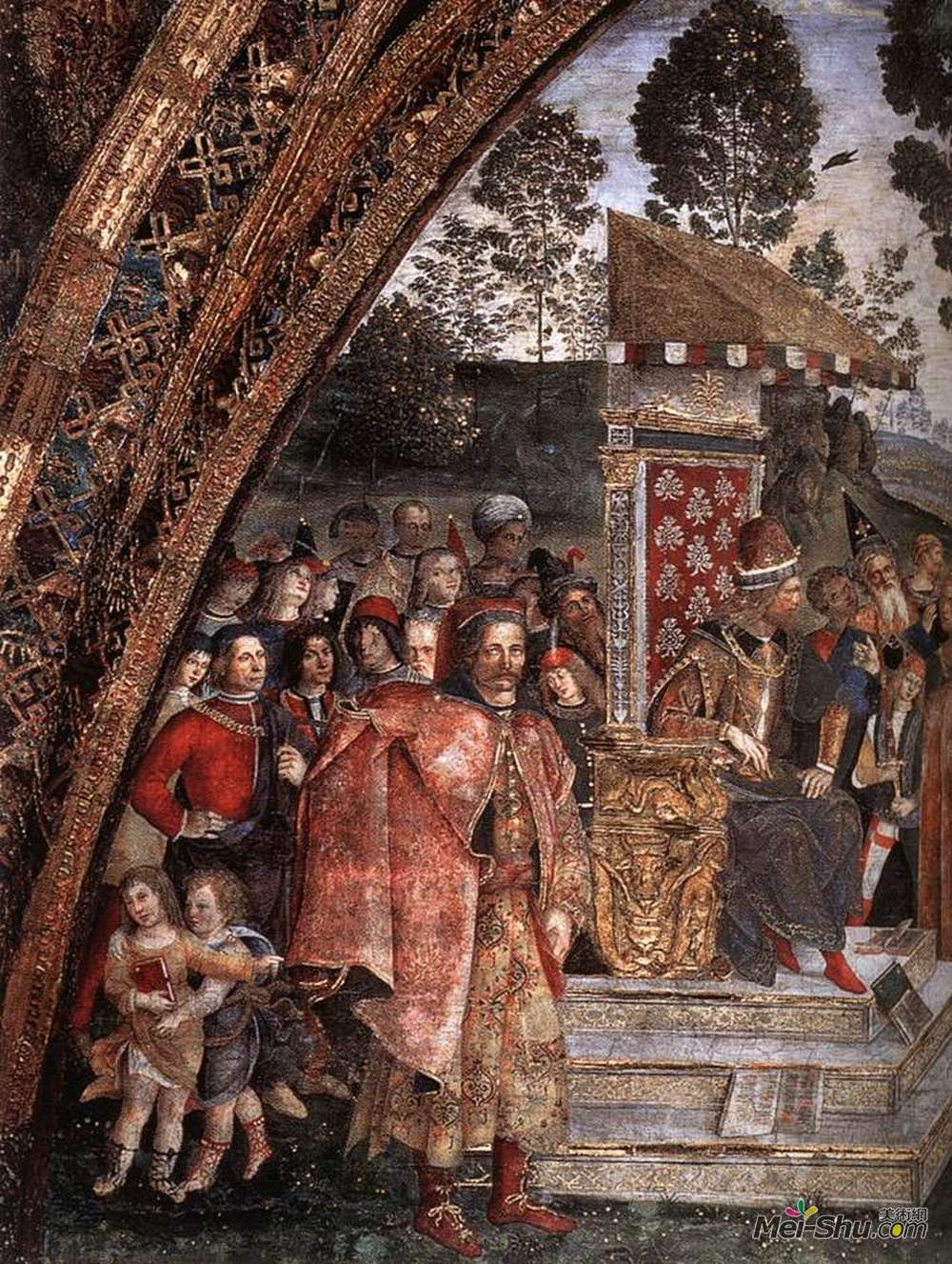 宾杜里乔(Pinturicchio)高清作品《圣凯瑟琳的争论（细节）》