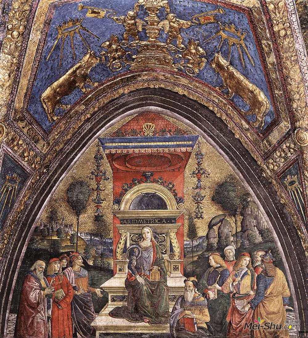 宾杜里乔(Pinturicchio)高清作品《算术》