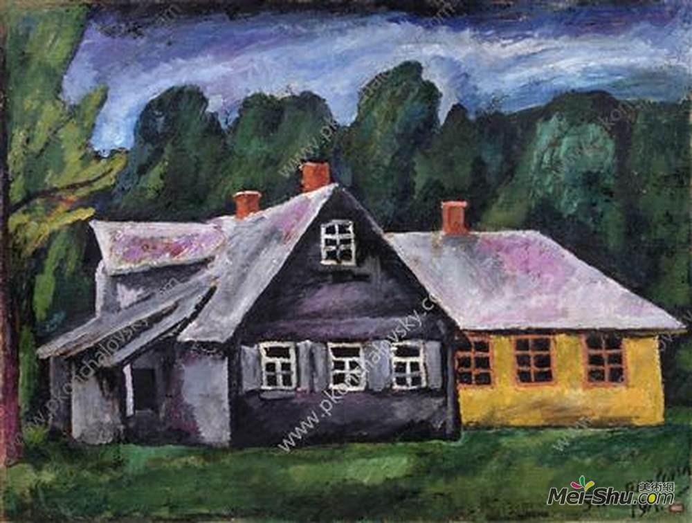 孔科洛夫茨基(Pyotr Konchalovsky)高清作品《阿布拉姆采沃。木工山水。》