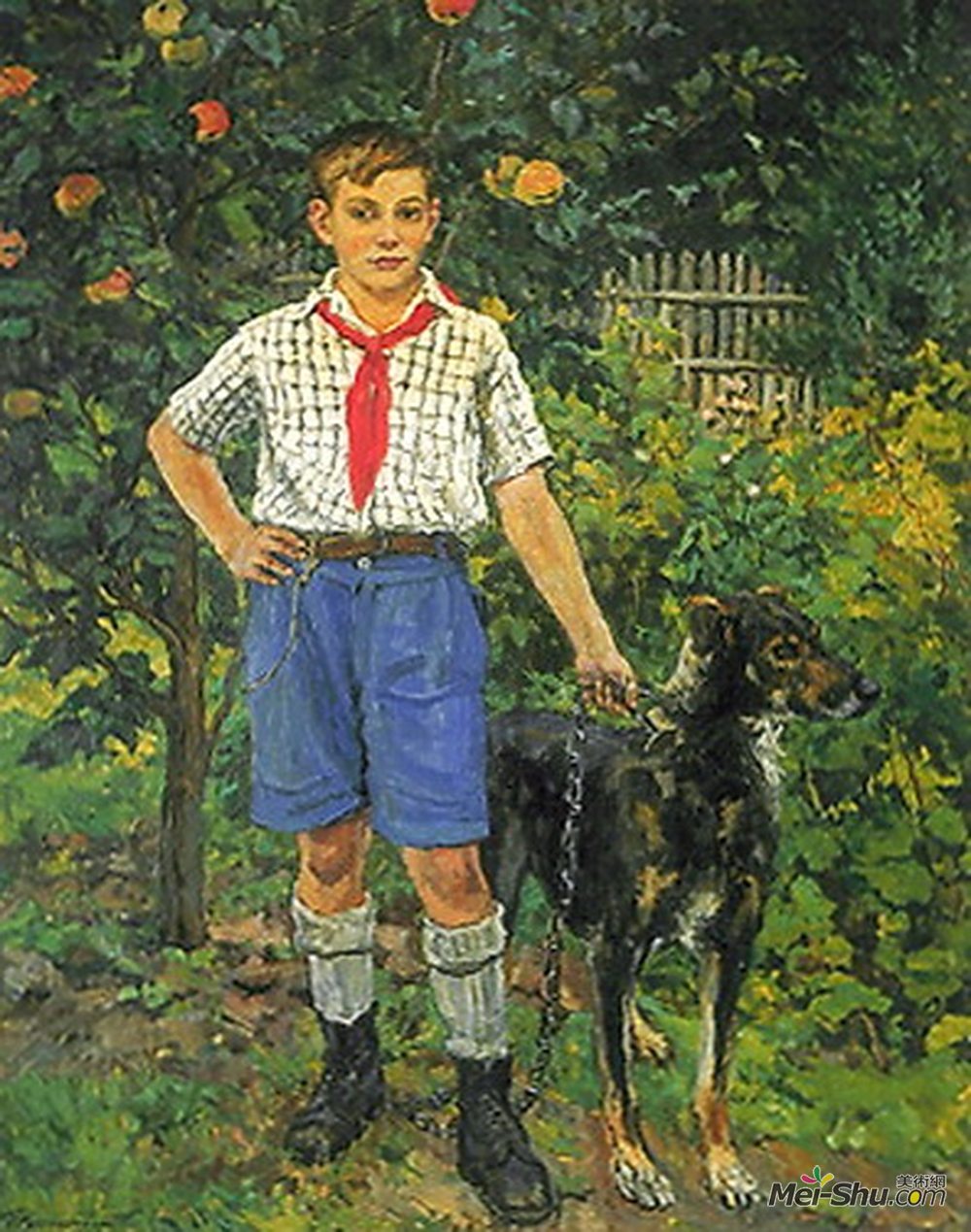 孔科洛夫茨基(Pyotr Konchalovsky)高清作品《安德龙与一只狗》
