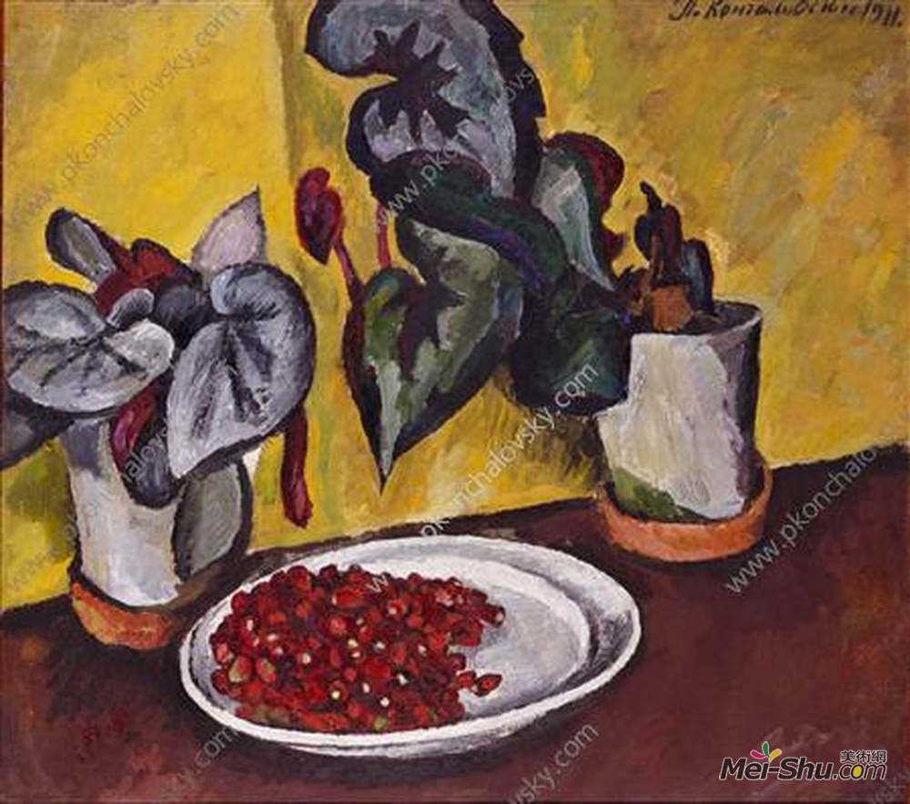 孔科洛夫茨基(Pyotr Konchalovsky)高清作品《浆果和秋海棠》