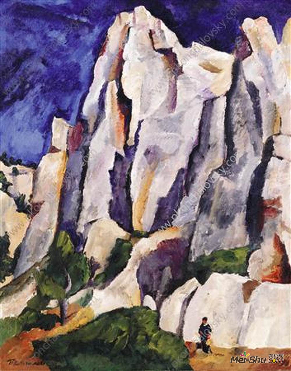 孔科洛夫茨基(Pyotr Konchalovsky)高清作品《卡西斯。悬崖。》