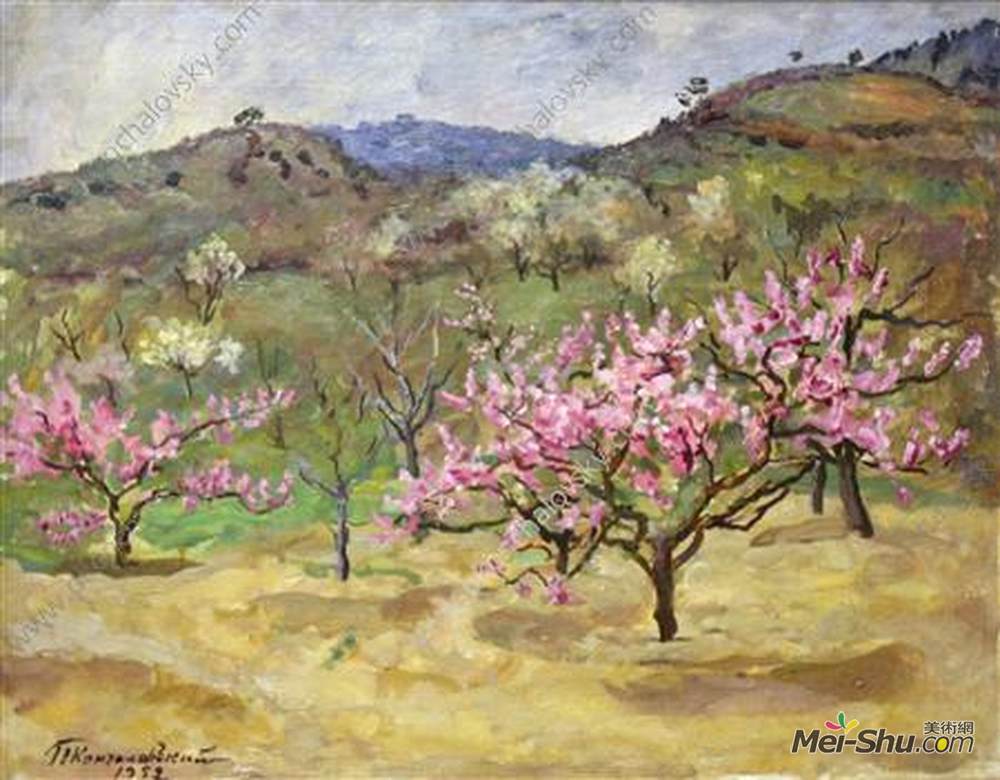 孔科洛夫茨基(Pyotr Konchalovsky)高清作品《克里米亚桃园》