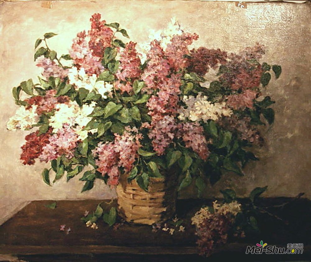 孔科洛夫茨基(Pyotr Konchalovsky)高清作品《篮子里的紫丁香》
