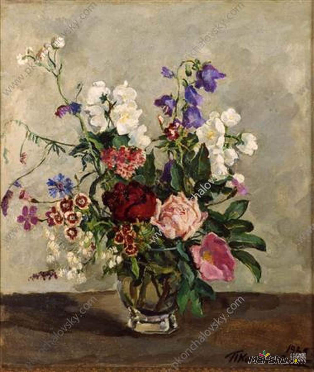 孔科洛夫茨基(Pyotr Konchalovsky)高清作品《静物荷兰花束》