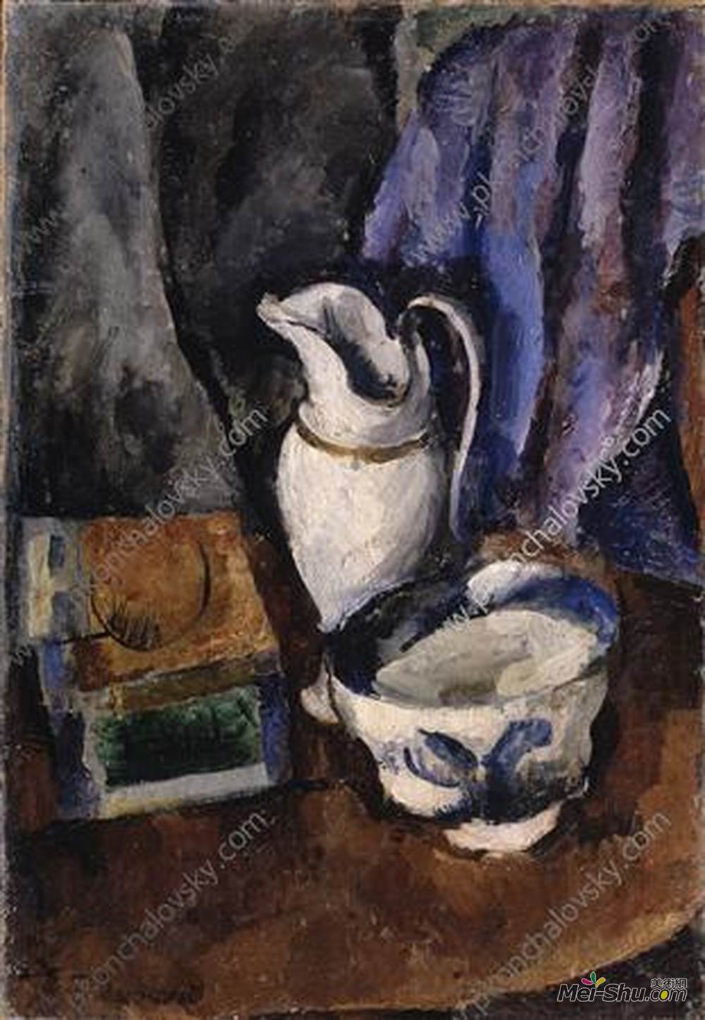 孔科洛夫茨基(Pyotr Konchalovsky)高清作品《水壶静物》