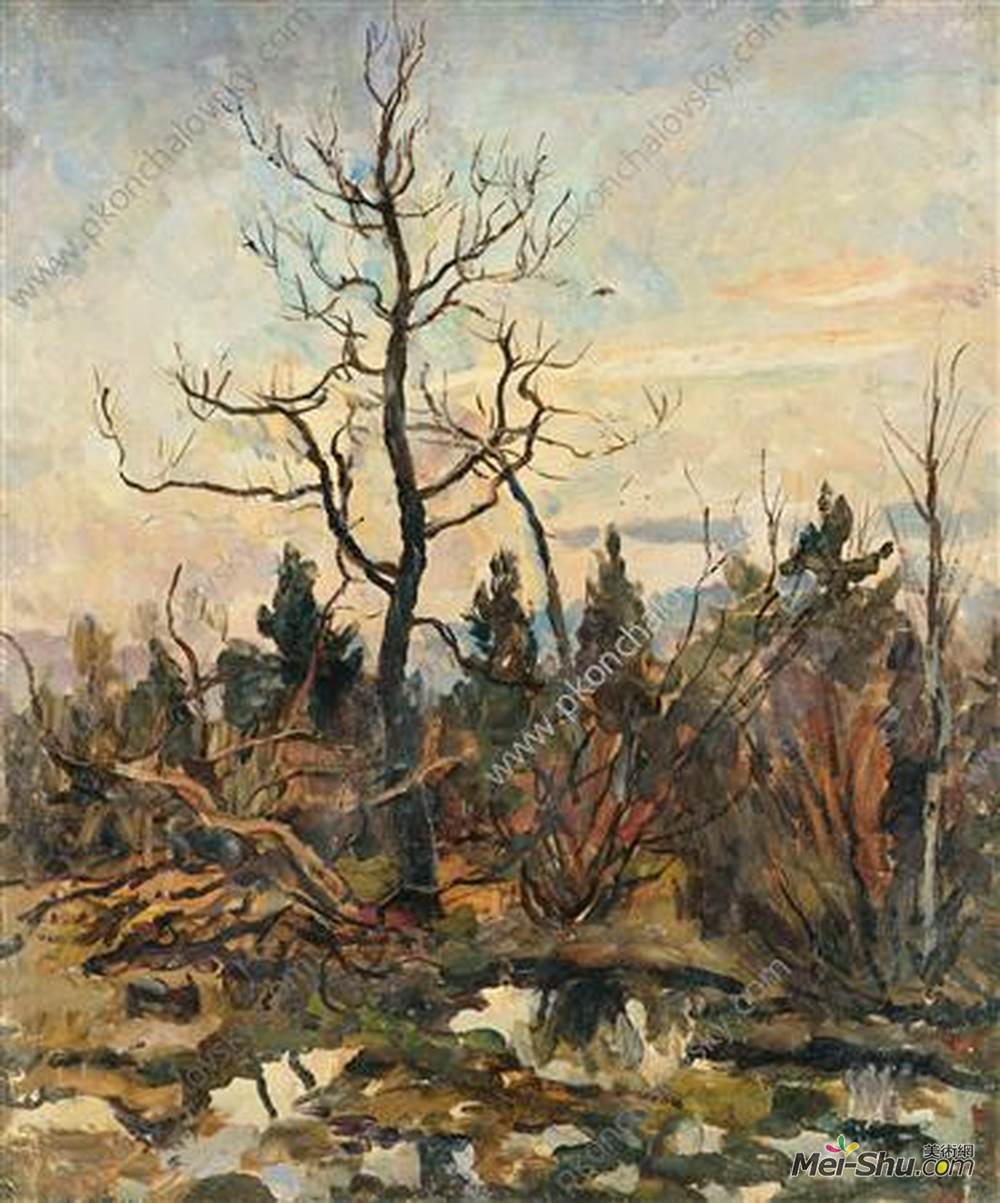 孔科洛夫茨基(Pyotr Konchalovsky)高清作品《牵引》