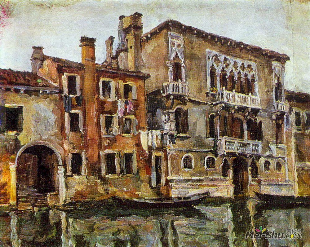 孔科洛夫茨基(Pyotr Konchalovsky)高清作品《威尼斯。丁托列托的房子。》