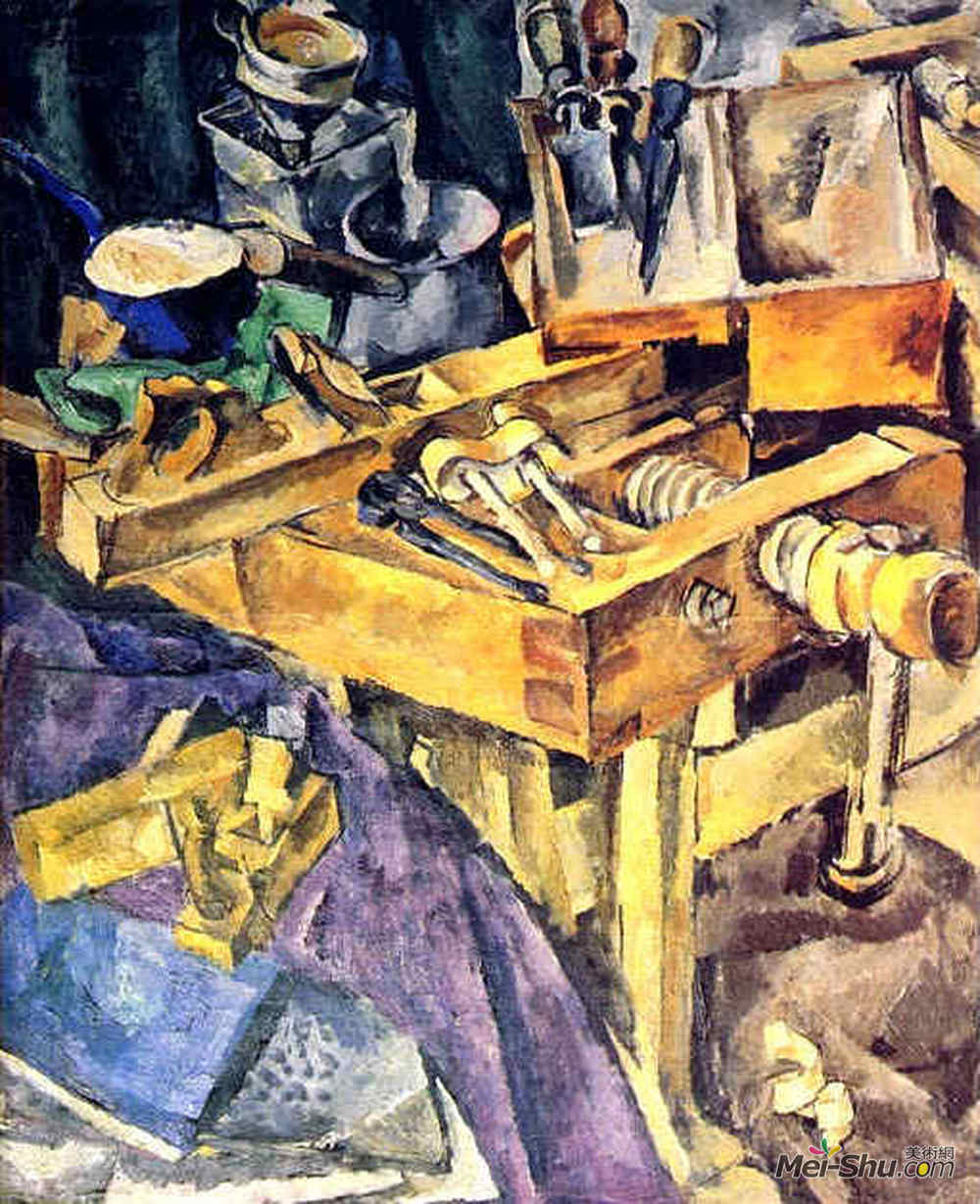 孔科洛夫茨基(Pyotr Konchalovsky)高清作品《工作台》