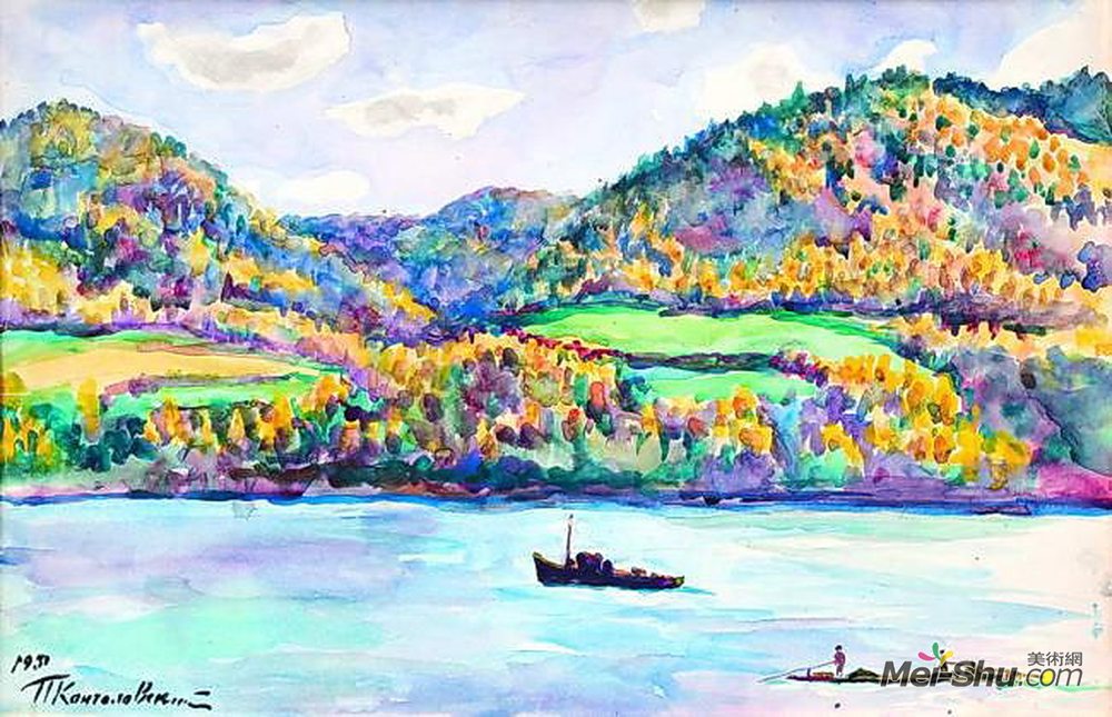 孔科洛夫茨基(Pyotr Konchalovsky)高清作品《叶尼塞》