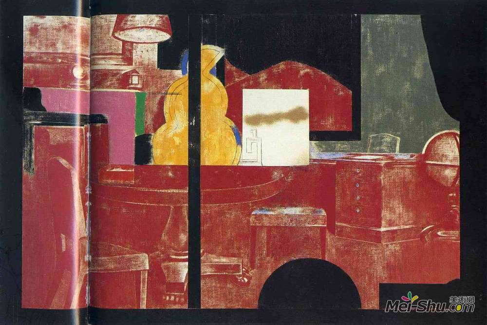 罗那德?布路克斯?齐塔伊(R. B. Kitaj)高清作品《书桌谋杀案》