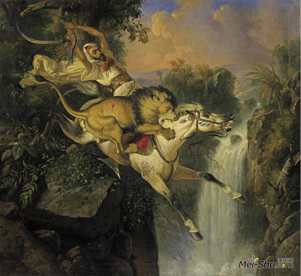 拉登·萨利赫(Raden Saleh)高清作品《最后的胜地》
