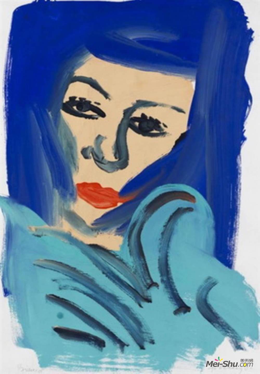 赖纳·费汀(Rainer Fetting)高清作品《比安卡》