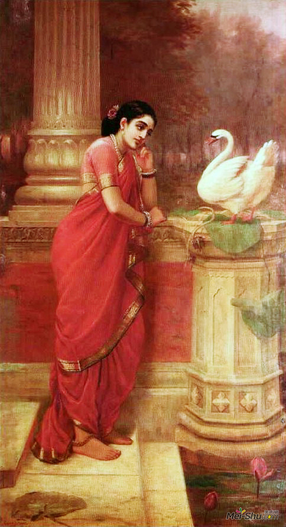 拉贾·拉维·瓦尔马(Raja Ravi Varma)高清作品《哈姆萨达马蒂》