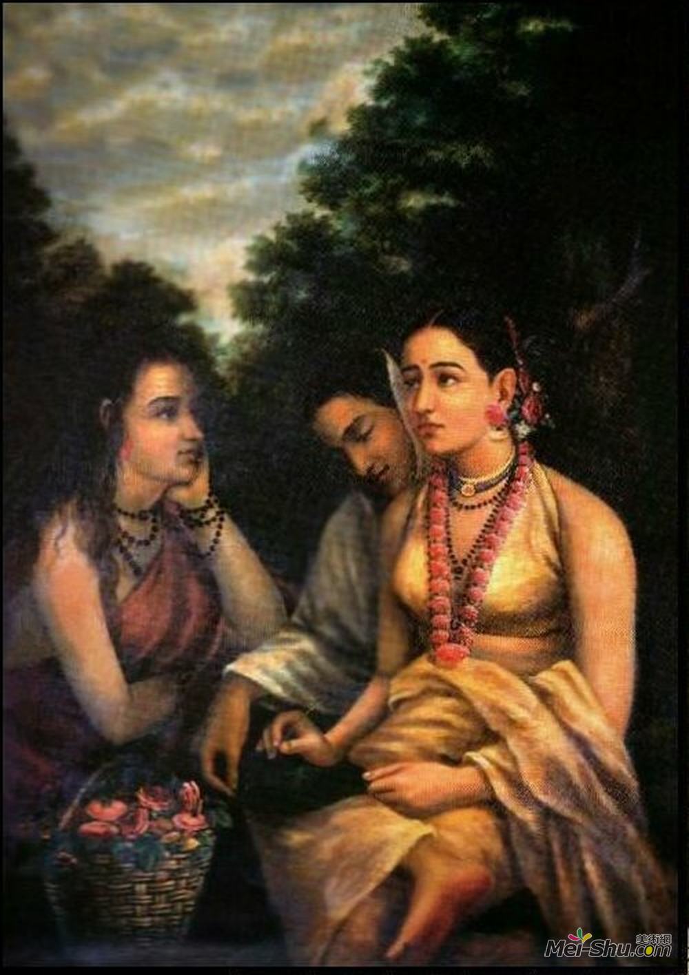 拉贾·拉维·瓦尔马(Raja Ravi Varma)高清作品《沙恭达拉》