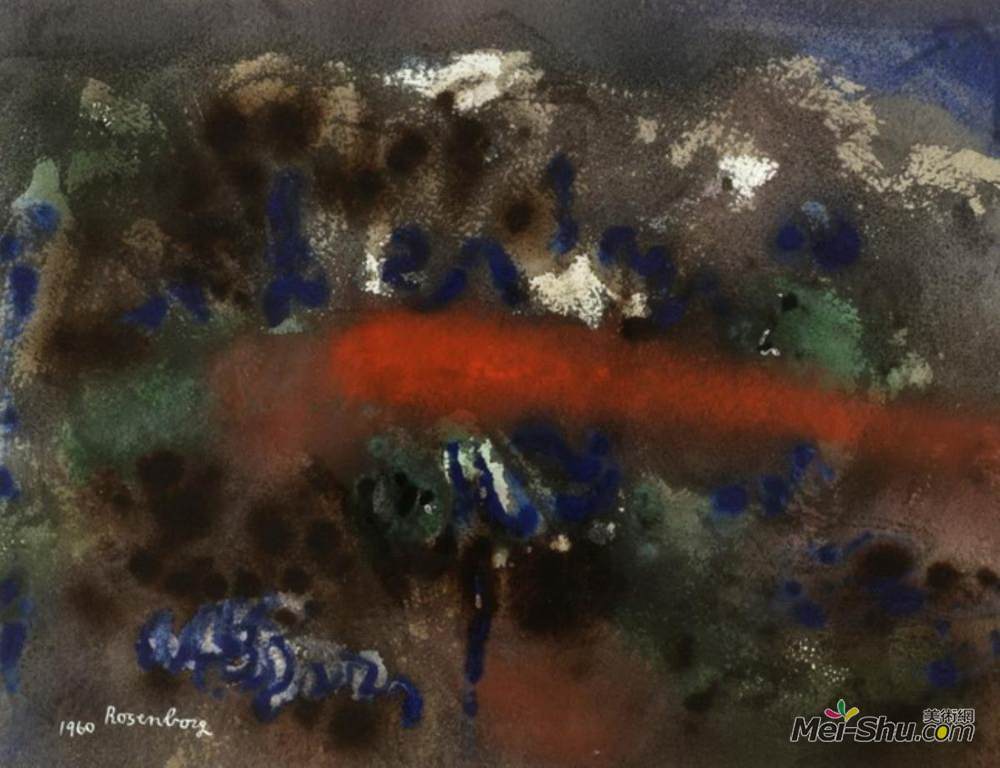 拉尔夫·罗斯伯勒格(Ralph Rosenborg)高清作品《景观：乡间小路与野花》