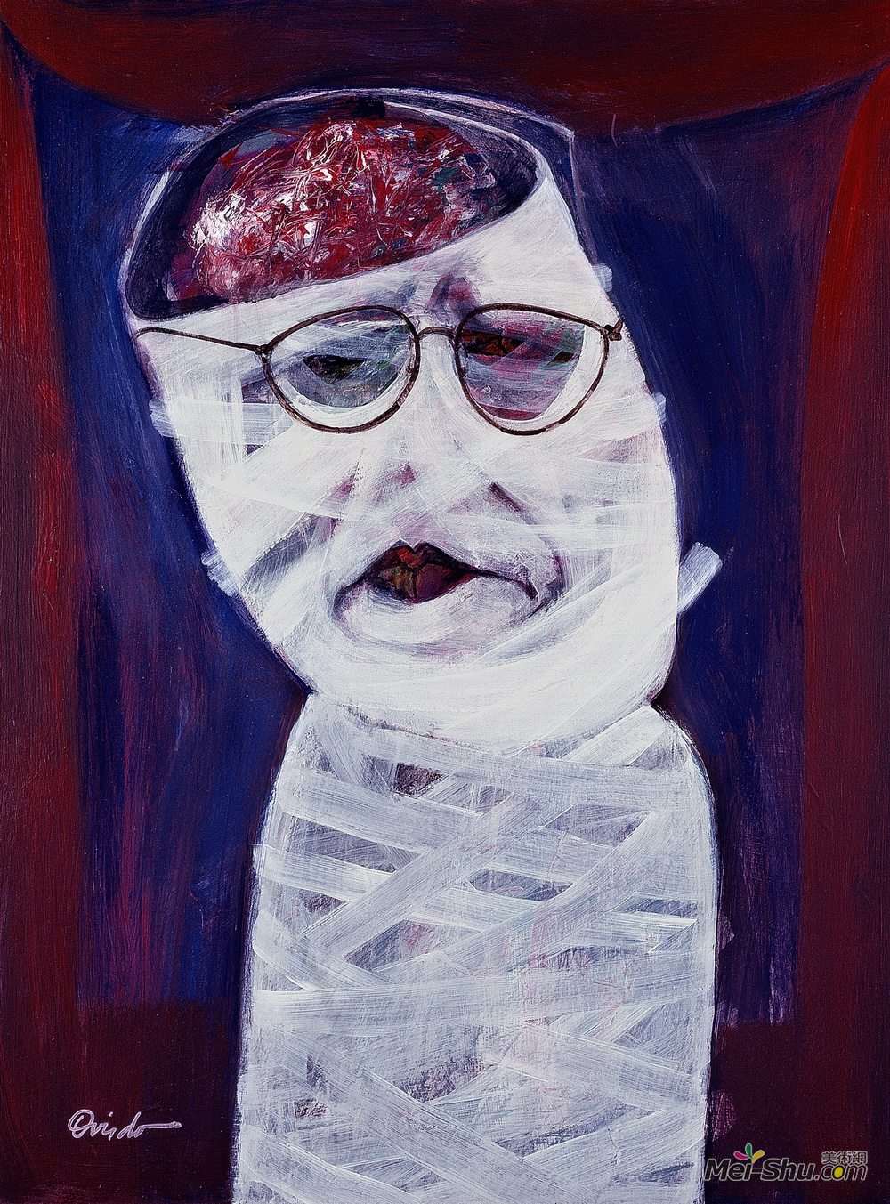 拉蒙奥维耶多(Ramon Oviedo)高清作品《白兰地自画像（白色自画像）》