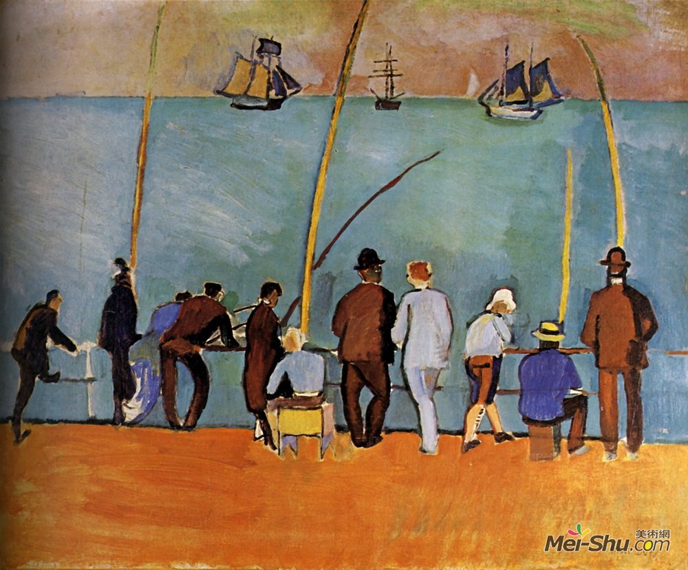 劳尔·杜飞(Raoul Dufy)高清作品《钓鱼者》