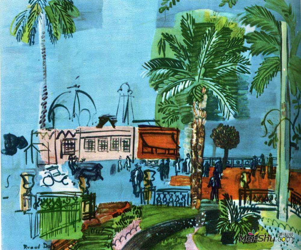 劳尔·杜飞(Raoul Dufy)高清作品《尼斯赌场》