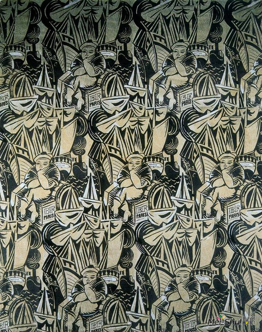 劳尔·杜飞(Raoul Dufy)高清作品《织物设计》