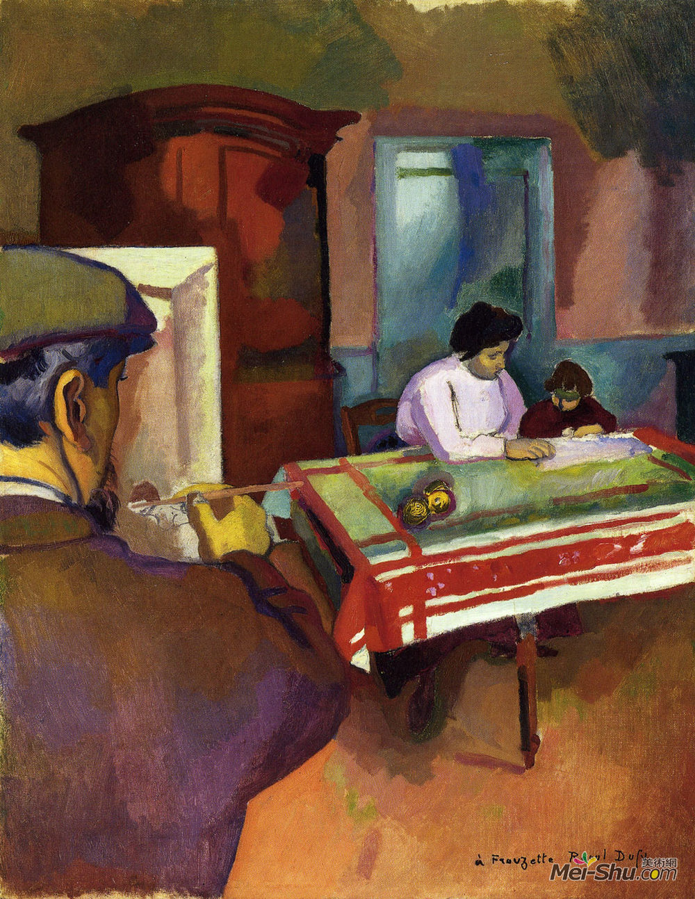 劳尔·杜飞(Raoul Dufy)高清作品《弗鲁泽特和她的父亲》