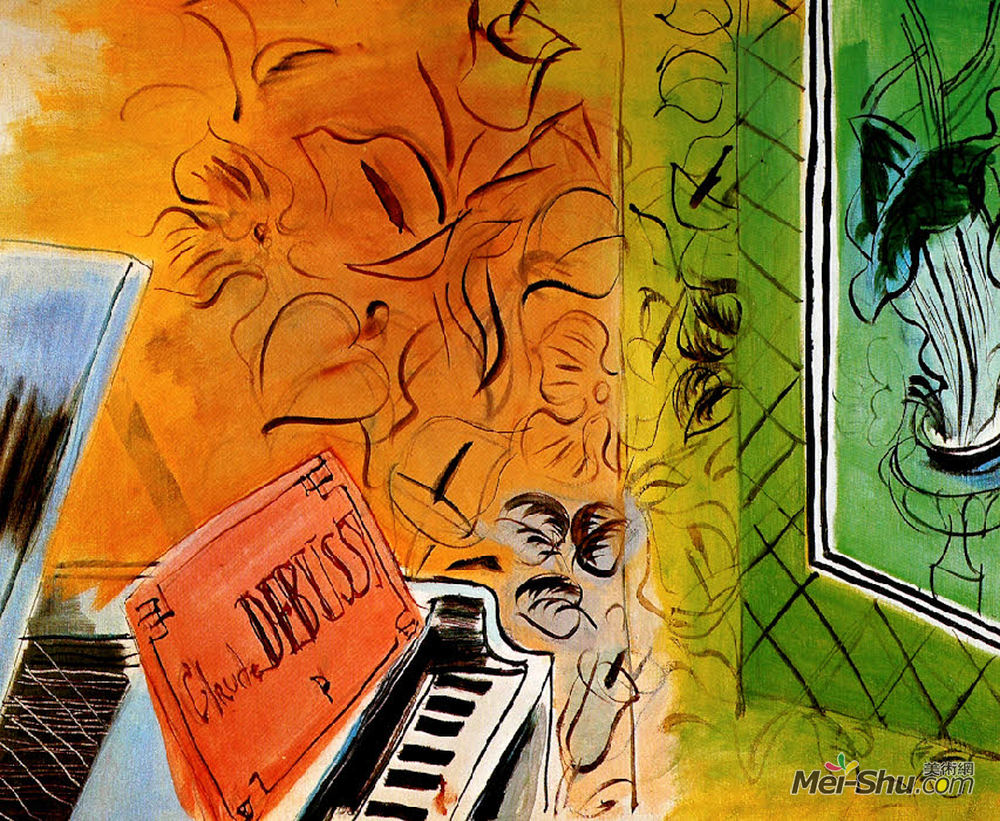 劳尔·杜飞(Raoul Dufy)高清作品《向克劳德德彪西致敬》