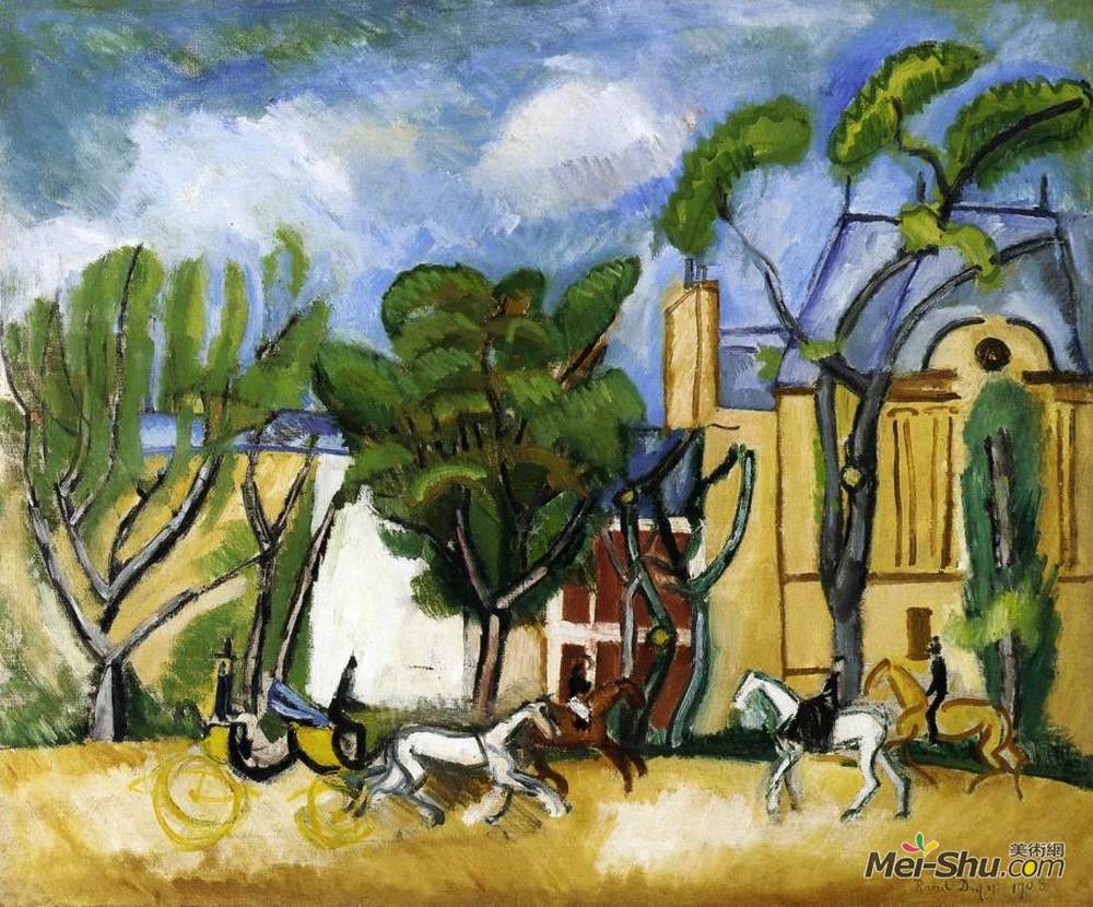 劳尔·杜飞(Raoul Dufy)高清作品《木材甚大道》