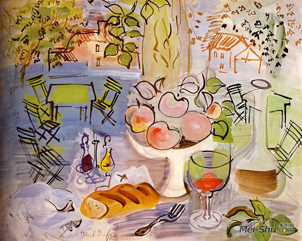 劳尔·杜飞(Raoul Dufy)高清作品《静物》