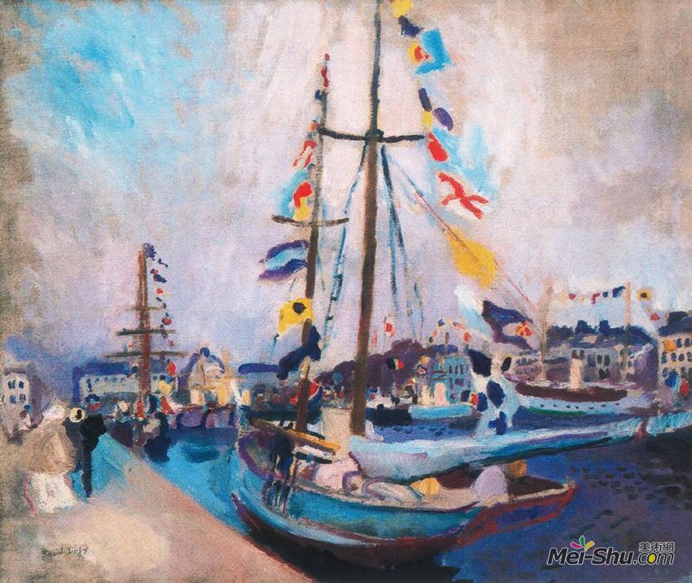 劳尔·杜飞(Raoul Dufy)高清作品《无船游艇》
