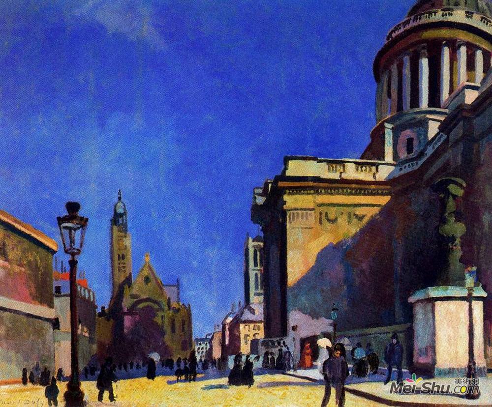 劳尔·杜飞(Raoul Dufy)高清作品《万神殿和圣艾蒂安杜蒙》