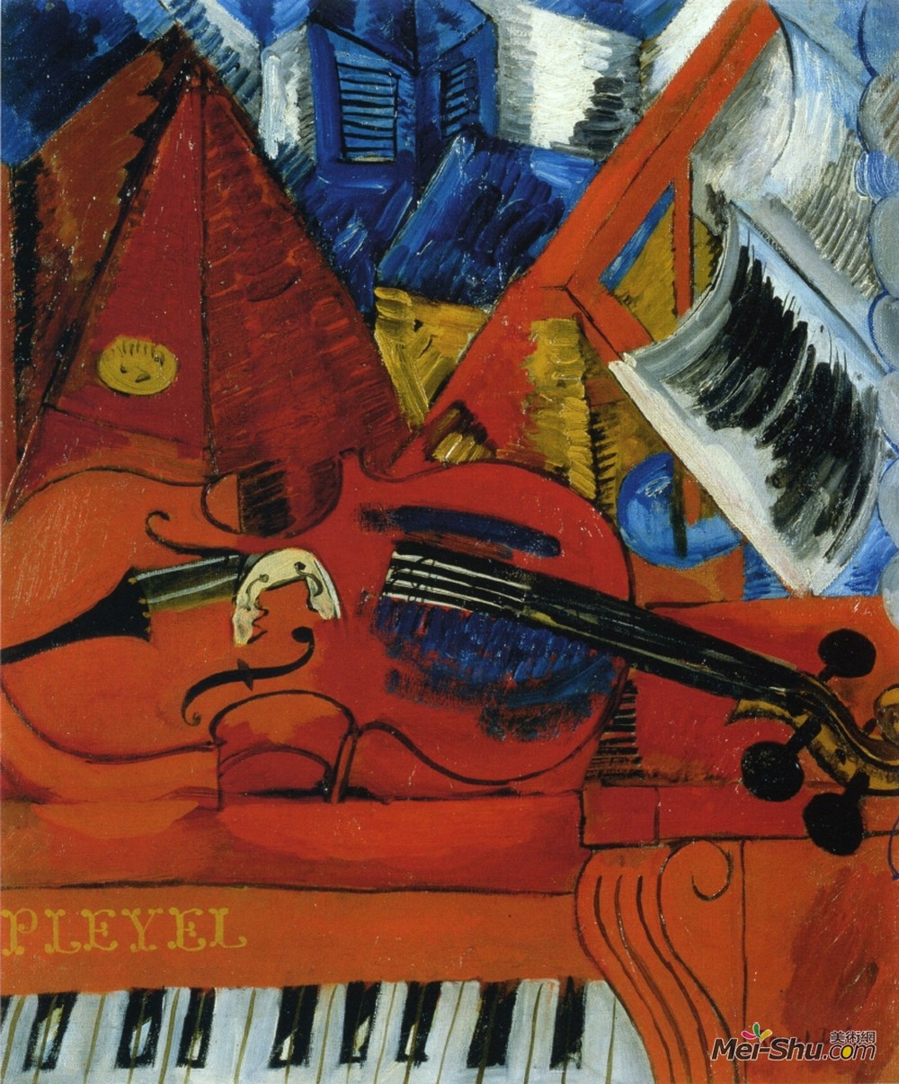 劳尔·杜飞(Raoul Dufy)高清作品《小提琴》