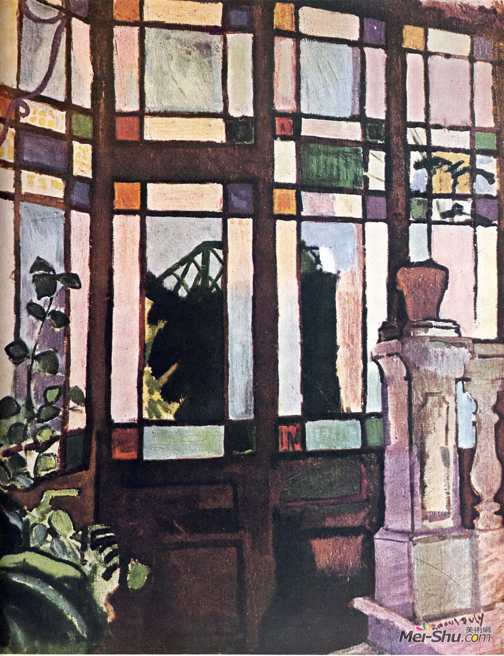 劳尔·杜飞(Raoul Dufy)高清作品《彩色眼镜窗》