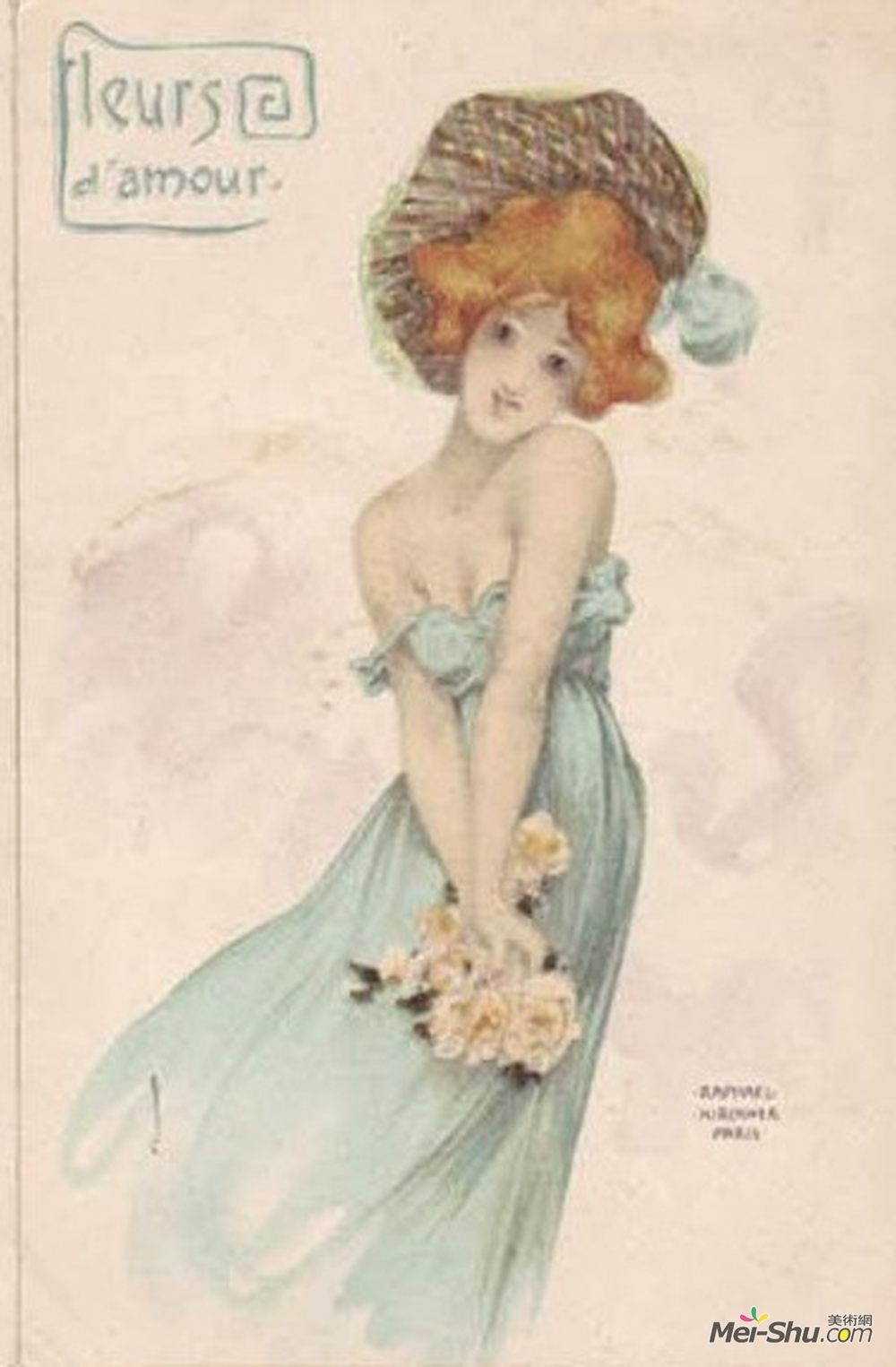 拉斐尔基什内尔(Raphael Kirchner)高清作品《爱花》