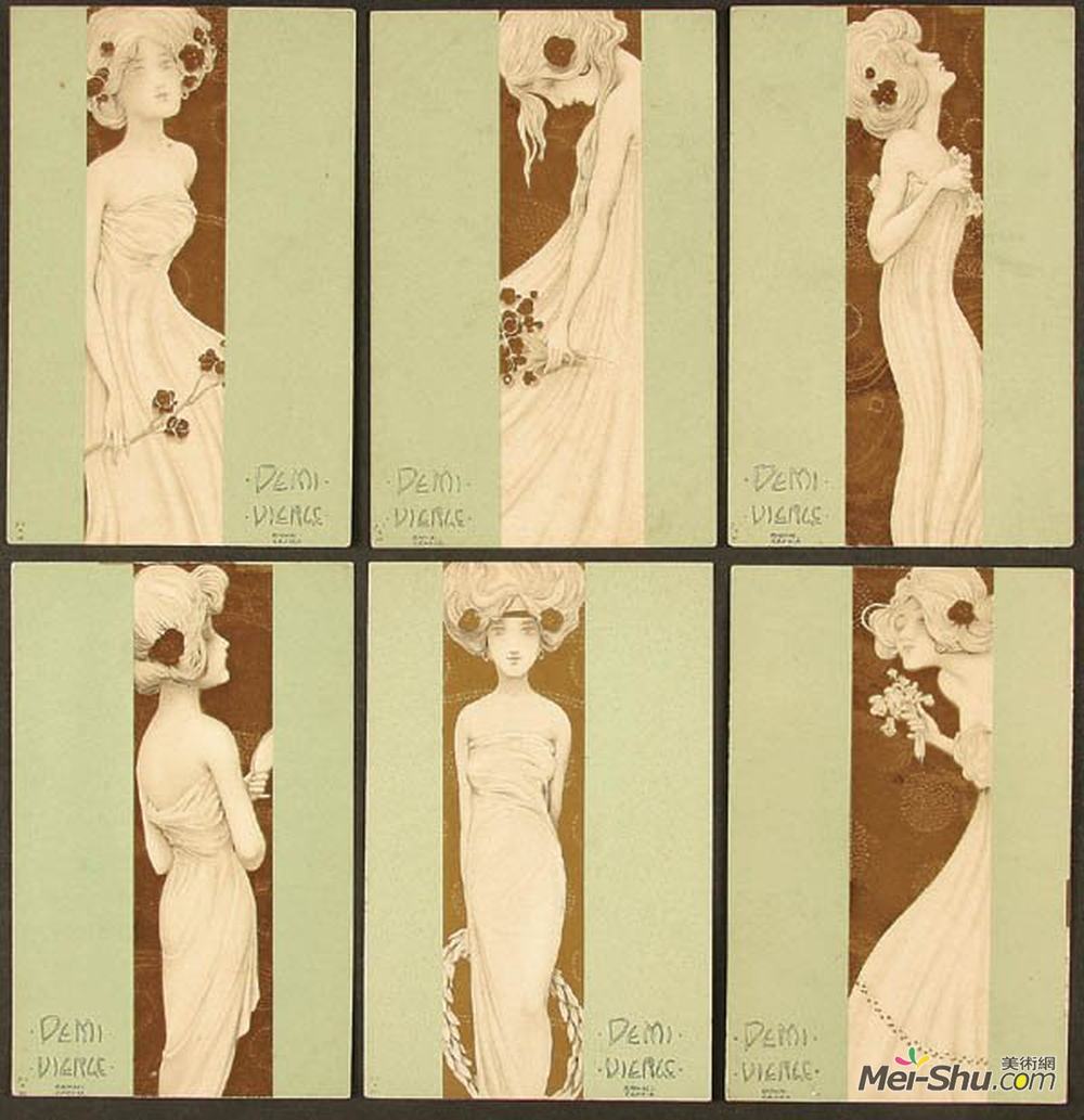 拉斐尔基什内尔(Raphael Kirchner)高清作品《处女的一半》