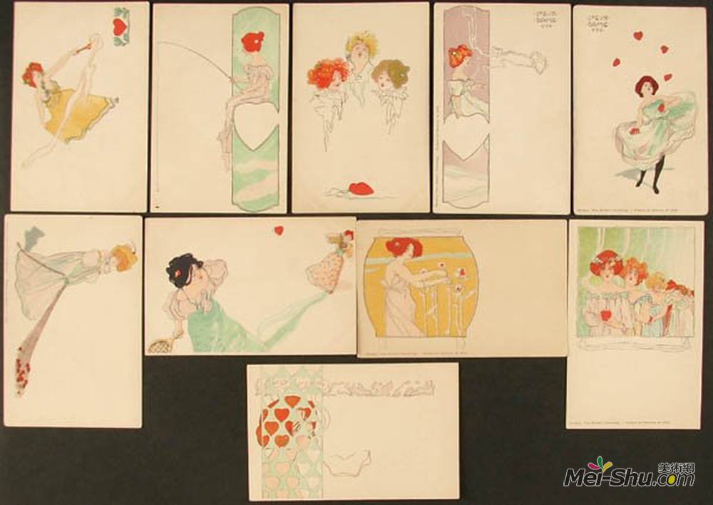 拉斐尔基什内尔(Raphael Kirchner)高清作品《心女》