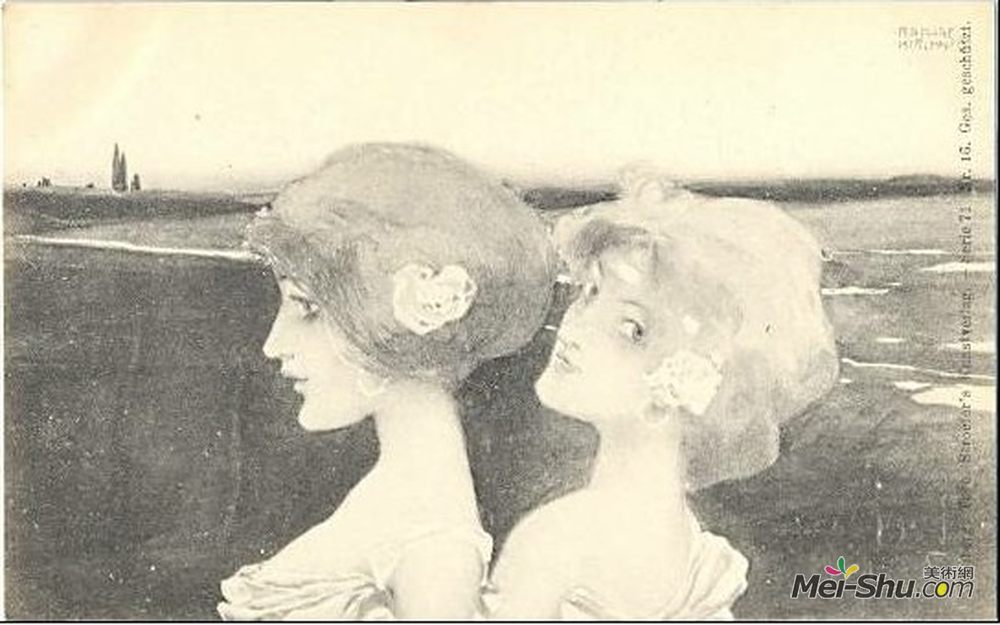 拉斐尔基什内尔(Raphael Kirchner)高清作品《希腊女孩》
