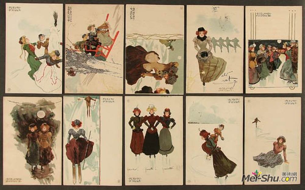 拉斐尔基什内尔(Raphael Kirchner)高清作品《冰花》