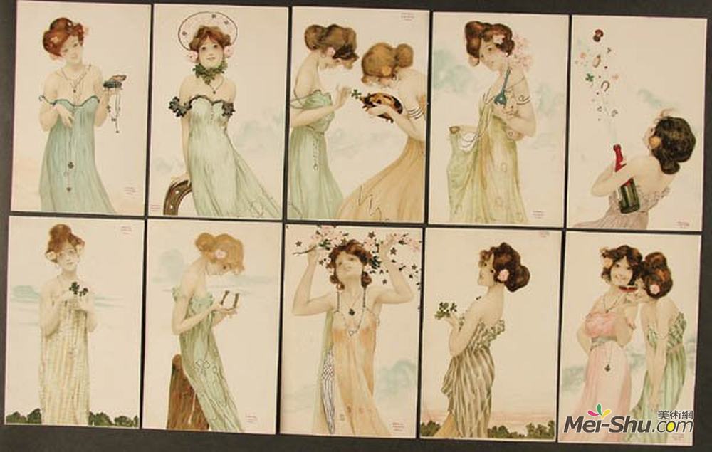 拉斐尔基什内尔(Raphael Kirchner)高清作品《幸运女神的魅力》
