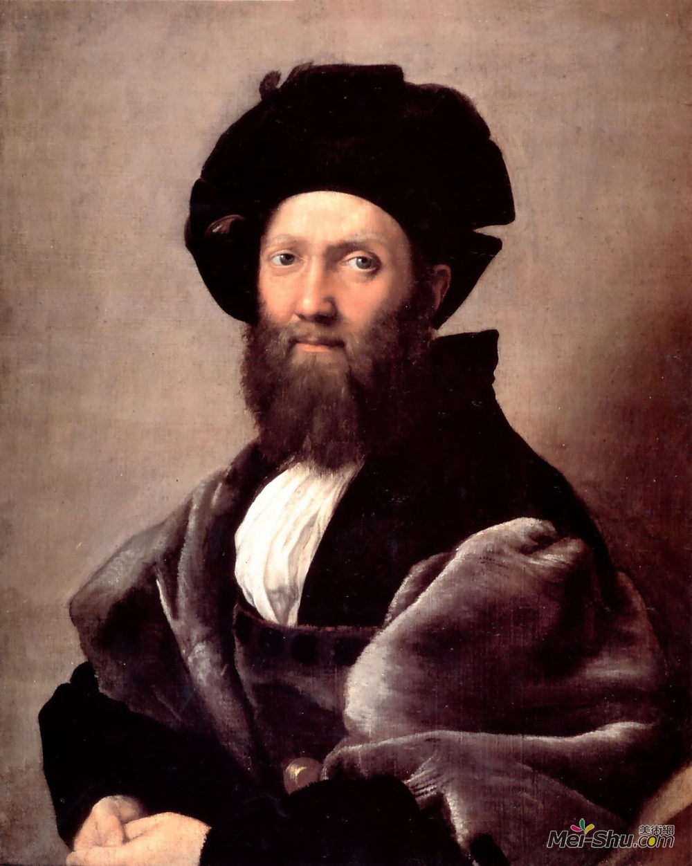 拉斐尔(Raphael)高清作品《Portrait of Baldassare Castiglione》
